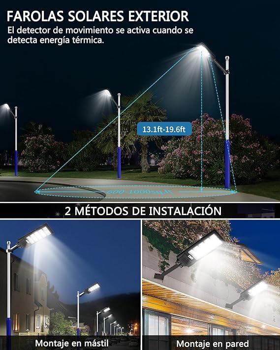 Farola Solar con Sensor y Mando - SolarMax™