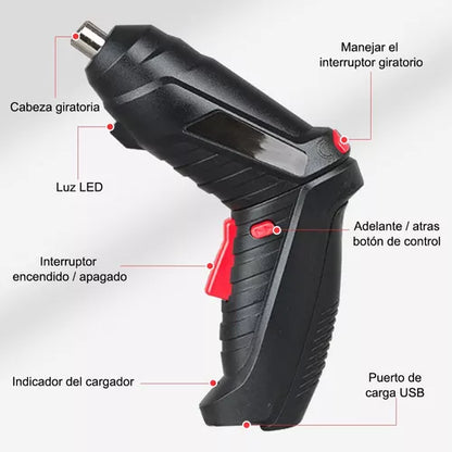 Kit Completo Destornillador Eléctrico - Boxter™