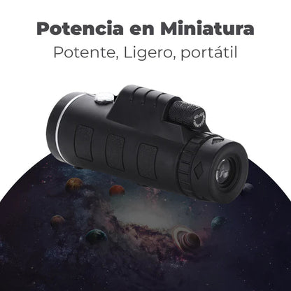 Telescopio con Modo Nocturno, Trípode y Soporte de Móvil - Falcon™