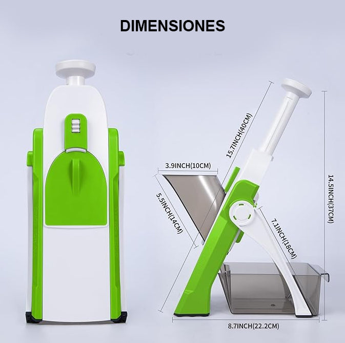Cortador de Alimentos 10 en 1 (con Pelador y Cepillo GRATIS)