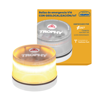 Baliza Luz Emergencia V16 Homologada DGT 3.0 con Geolocalización - TrophyPro™