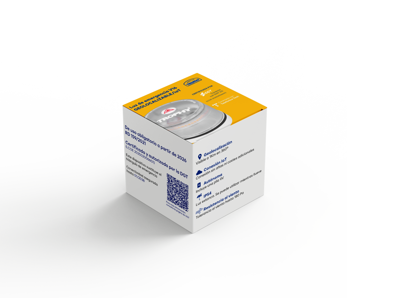 Baliza Luz Emergencia V16 Homologada DGT 3.0 con Geolocalización - TrophyPro™